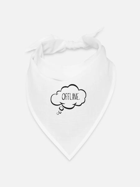 Auszeit Statement Design Denkblase - OFFLINE - Bandana Dreieckstuch - Weiß