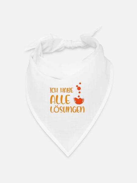 Chemie Chemiker Chemielehrer Lustig Wissenschaft - Bandana Dreieckstuch - Weiß