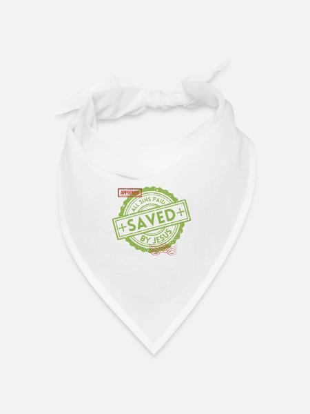 SAVED_Green_1 - Bandana Dreieckstuch - Weiß