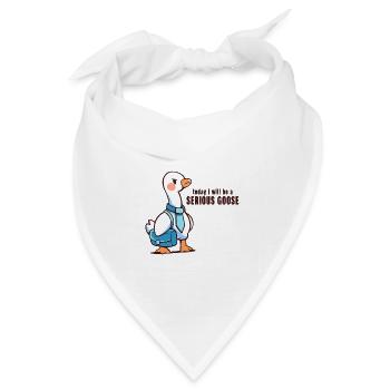 Heute werde ich eine ernsthafte Gans sein - Bandana Dreieckstuch - Weiß - Vorne
