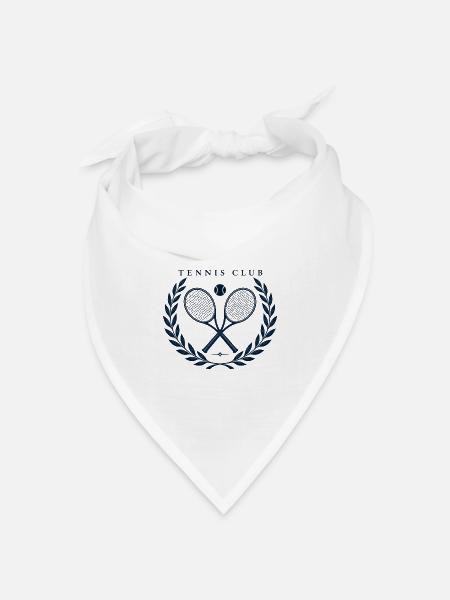 Vintage Tennis Club – Retro Country Club Ästhetik – - Bandana Dreieckstuch - Weiß