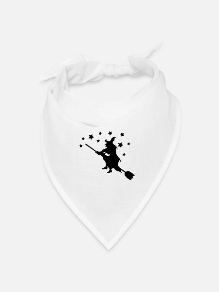 Hexe - Bandana Dreieckstuch - Weiß