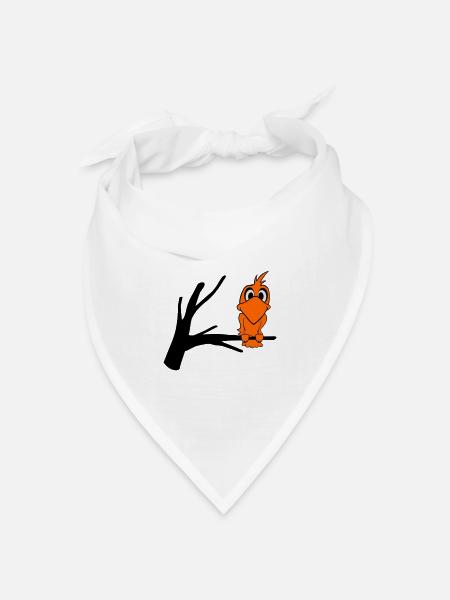 vogel2 - Bandana Dreieckstuch - Weiß