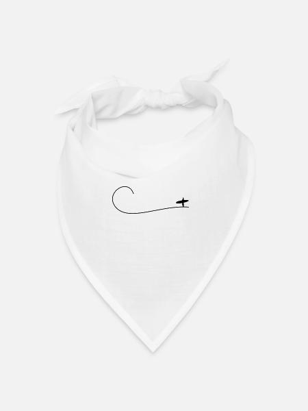 Perfekte Welle - Bandana Dreieckstuch - Weiß