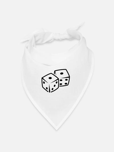 dices - Bandana Dreieckstuch - Weiß