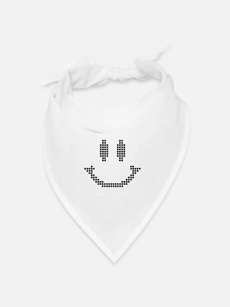 Smiley - Bandana Dreieckstuch - Weiß