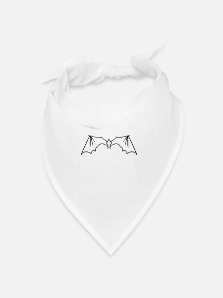 batwings_onecolor - Bandana Dreieckstuch - Weiß