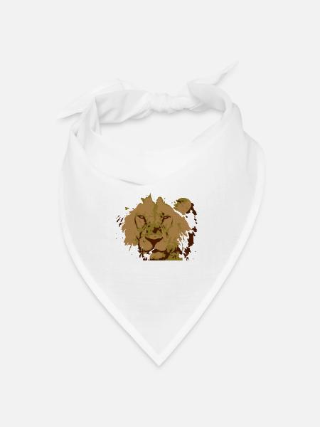 loewe-5 - Bandana Dreieckstuch - Weiß