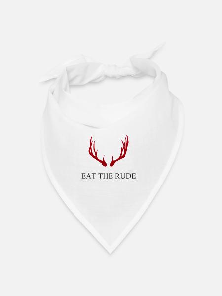 Hannibal - Eat the rude - Bandana Dreieckstuch - Weiß
