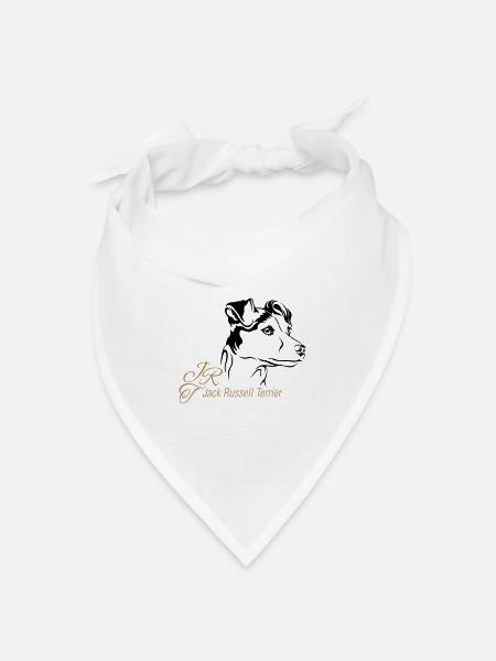 Jack Russell Terrier - Bandana Dreieckstuch - Weiß