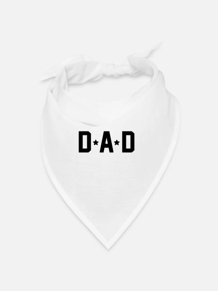 Dad - Bandana Dreieckstuch - Weiß