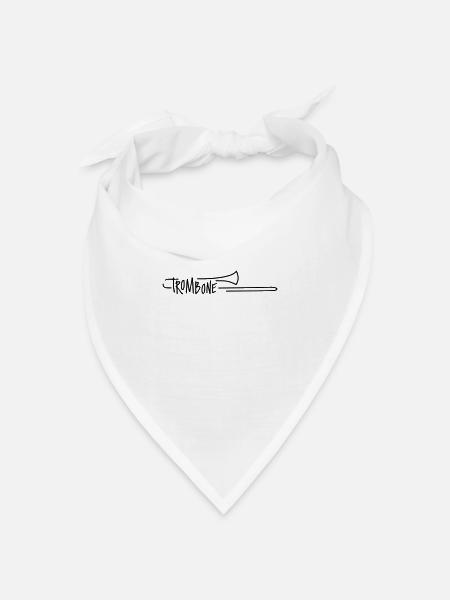 Trombone - Bandana Dreieckstuch - Weiß