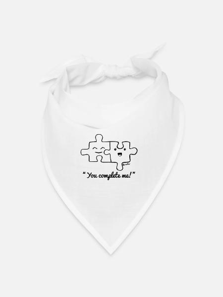 You Complete Me - Bandana Dreieckstuch - Weiß