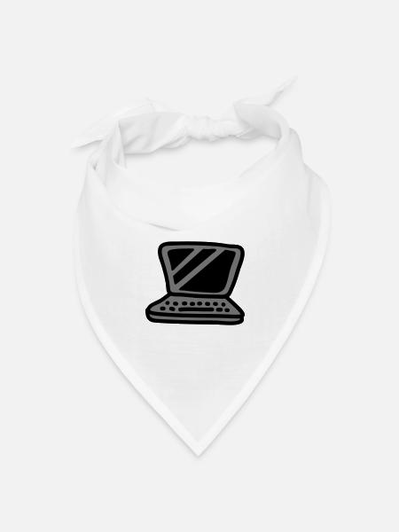 Laptop - Bandana Dreieckstuch - Weiß