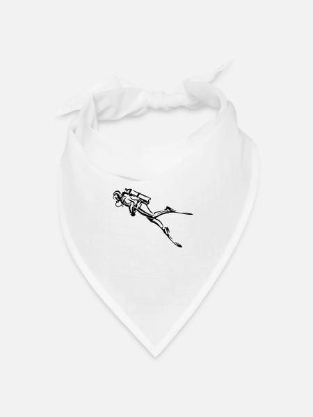 diving - Bandana Dreieckstuch - Weiß