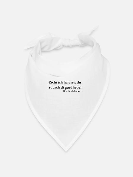 Richi Söusch di hebe - Bandana Dreieckstuch - Weiß
