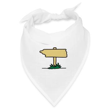 schild_3c - Bandana Dreieckstuch - Weiß - Vorne