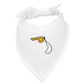 pfeife_2c - Bandana Dreieckstuch - Weiß - Vorne