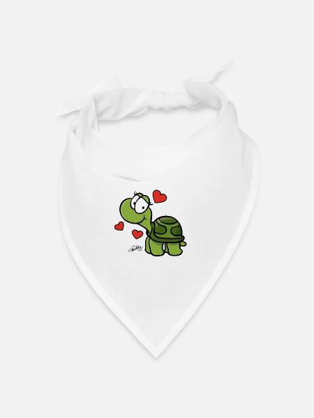 Schildkröte pur - Bandana Dreieckstuch - Weiß