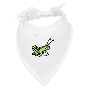 Grashüpfer - Bandana Dreieckstuch - Weiß - Vorne