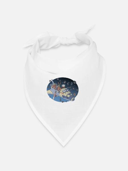 Space Adventure 3 Meteore - Bandana Dreieckstuch - Weiß