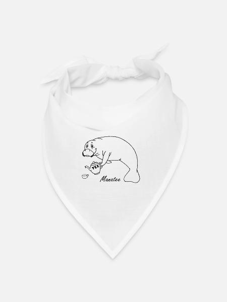 Manatee mag Tee - Bandana Dreieckstuch - Weiß