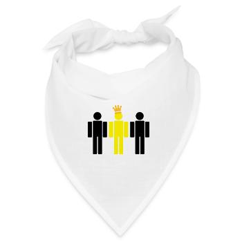 der König 3c - Bandana Dreieckstuch - Weiß - Vorne