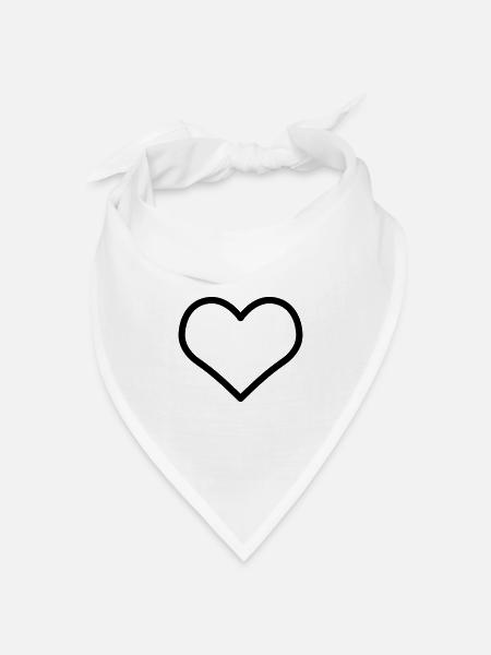 Corazone Liebe Herz Herz Liebe amor valentine - Bandana Dreieckstuch - Weiß