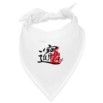 drache - Bandana Dreieckstuch - Weiß - Vorne