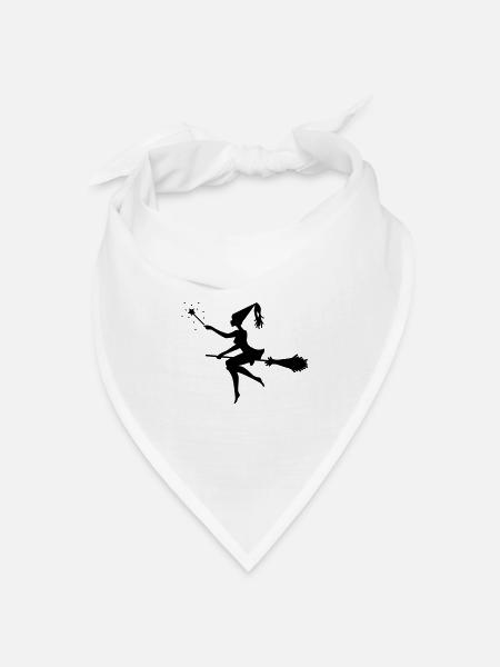 Hexe - Bandana Dreieckstuch - Weiß
