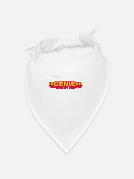 Im Ingenieur steckt das Genie - Bandana Dreieckstuch - Weiß