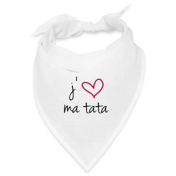Ich liebe meine tata - Bandana Dreieckstuch - Weiß - Vorne