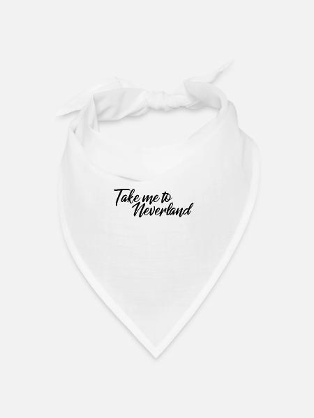 Take me to neverland - Bandana Dreieckstuch - Weiß