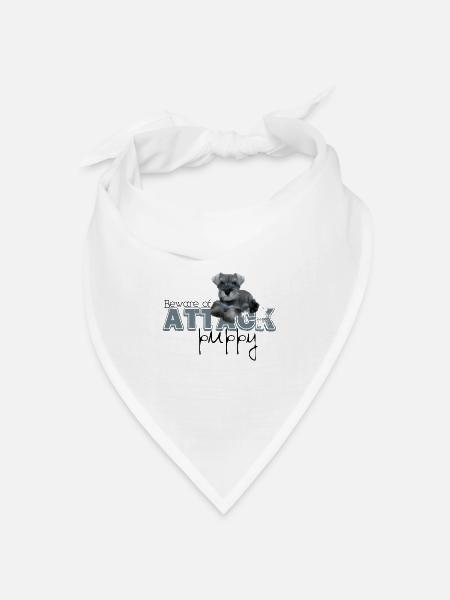 Schnauzer Attack - Bandana Dreieckstuch - Weiß