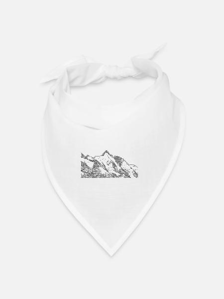 grossglockner - Bandana Dreieckstuch - Weiß