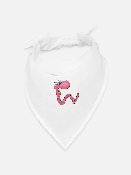 Wermut, Regenwurm - Bandana Dreieckstuch - Weiß