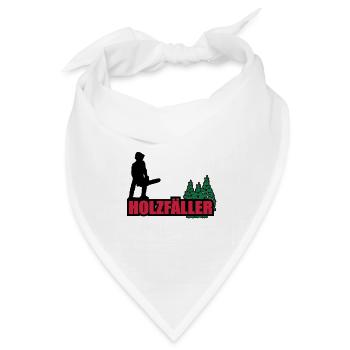 holzfäller - Bandana Dreieckstuch - Weiß - Vorne
