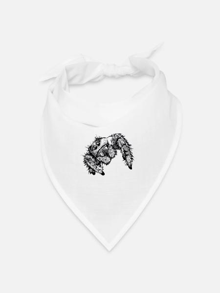 Springspinne - Bandana Dreieckstuch - Weiß