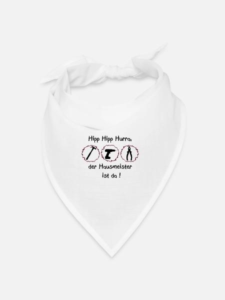 hausmeister - Bandana Dreieckstuch - Weiß