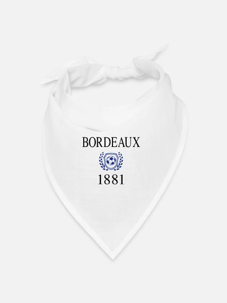 Bordeaux 1881 Herkunft - Bandana Dreieckstuch - Weiß