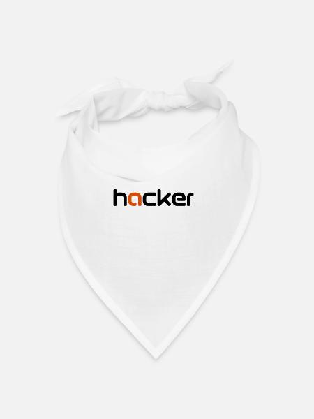 hacker - Bandana Dreieckstuch - Weiß