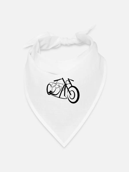Custom Chopper Bike - Bandana Dreieckstuch - Weiß