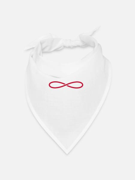 Symbol Unendlichkeit - Bandana Dreieckstuch - Weiß