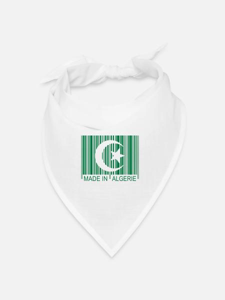 Code barre Made in ALGERIE 1c - Bandana Dreieckstuch - Weiß