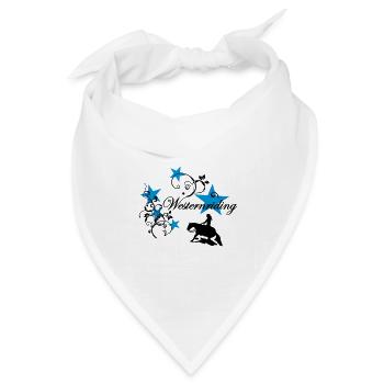 Westernriding Slider Tribal Sterne - Bandana Dreieckstuch - Weiß - Vorne