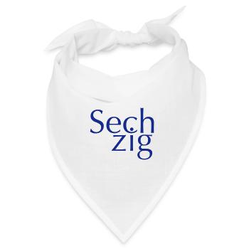 Sechzig Geburtstag 60 - Bandana Dreieckstuch - Weiß - Vorne