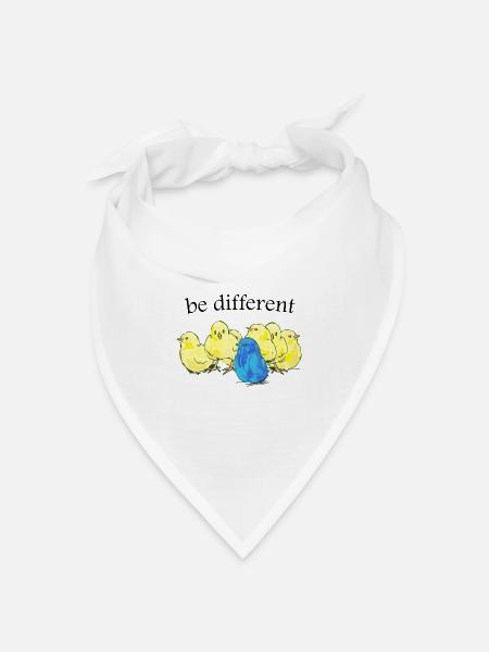 be different | küken | chicks - Bandana Dreieckstuch - Weiß