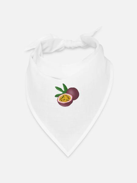 Maracuja Marakuja frucht - Bandana Dreieckstuch - Weiß
