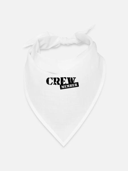 crew member - Bandana Dreieckstuch - Weiß