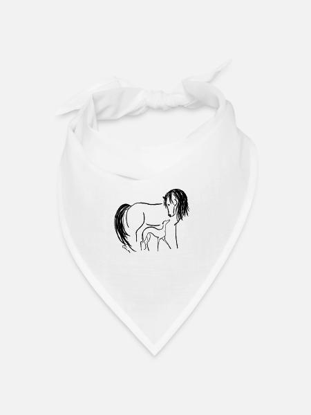 Freundschaft - Bandana Dreieckstuch - Weiß